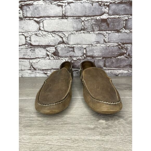 Timberland Brown Nubuck Leather Moc Slip On Loafers Driving Shoes Men Sz 8.5M US - Picture 3 of 16